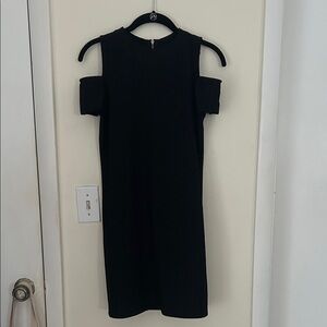 Forever 21 Black Cold Shoulder Mini Dress